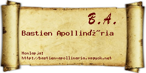 Bastien Apollinária névjegykártya